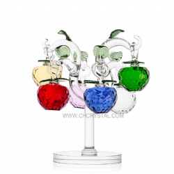 crystal apple tree with 6pcs apples