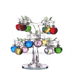 crystal apple tree with 16pcs apples