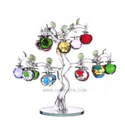 crystal apple tree with 18pcs apples