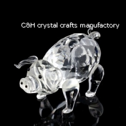 crystal pig animal figurines