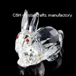 crystal rabbit animal figurines