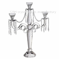 3 arms crystal candelabra wedding decoration