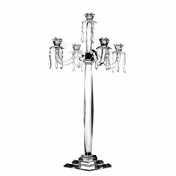 5 arms crystal candelabra wedding decoration