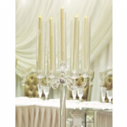 5 arms crystal candelabra