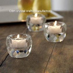 crystal tealight candle holder