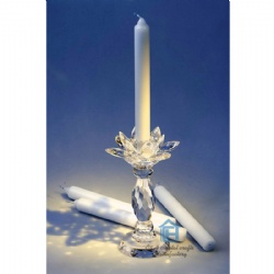 crystal lotus candle holder