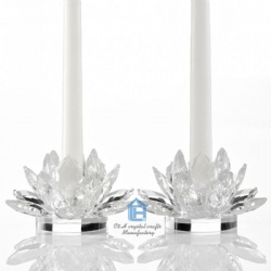 crystal lotus candle holder