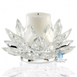 crystal lotus candle holder