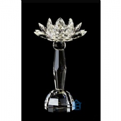 crystal lotus tealight candle holder