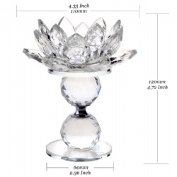 crystal lotus tealight candle holder