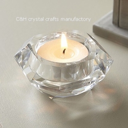 crystal tealight candle holder