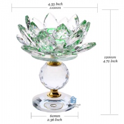 crystal lotus tealight candle holder