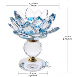 crystal lotus tealight candle holder