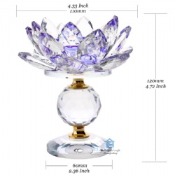 crystal lotus tealight candle holder