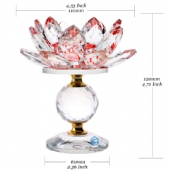 crystal lotus tealight candle holder