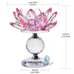 crystal lotus tealight candle holder