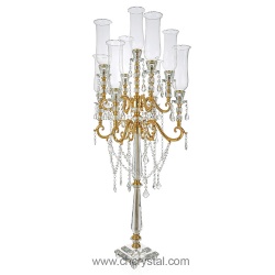 9 arms crystal candelabra