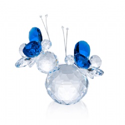 crystal double butterfly