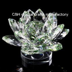 crystal lotus flower gift with base