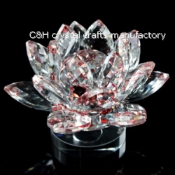 crystal lotus flower gift with base