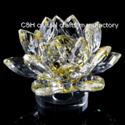 crystal lotus flower gift with base