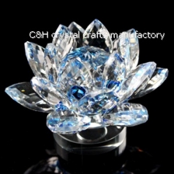 crystal lotus flower gift with base