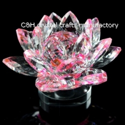 crystal lotus flower gift with base