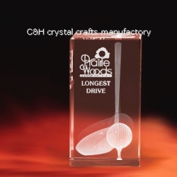 crystal cube with 3d logo