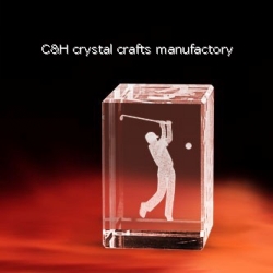 crystal cube with 3d logo