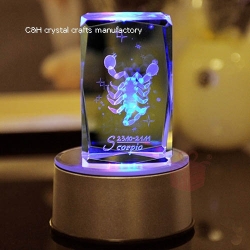 crystal cube with 3d logo