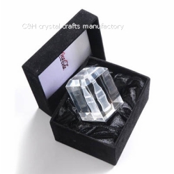 crystal cube with 3d logo