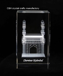 crystal cube with 3d logo