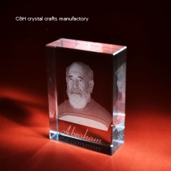 crystal cube with 3d logo