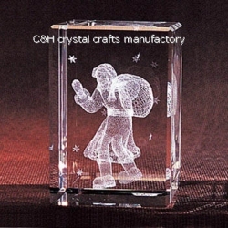 crystal cube with 3d logo