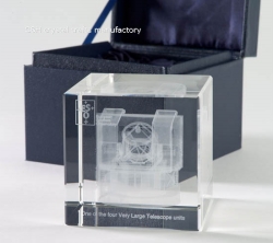 crystal cube with 3d logo