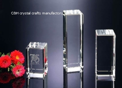 crystal cube with 3d logo