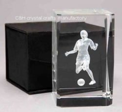 crystal cube with 3d logo