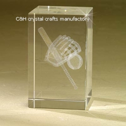 crystal cube with 3d logo