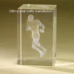 crystal cube with 3d logo