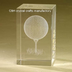 crystal cube with 3d logo