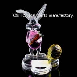 crystal rabbit animal figurine