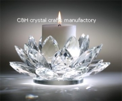 crystal lotus tealight holder