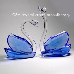 crystal swan animal figurine