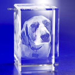 crystal cube with 3d logo