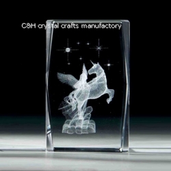 crystal cube with 3d logo