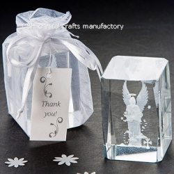 crystal cube with 3d logo