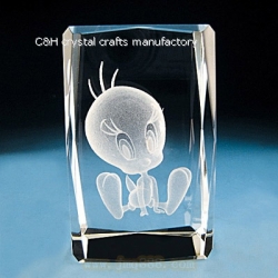 crystal cube with 3d logo