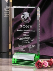 crystal trophy