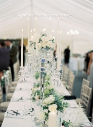 crystal candelabra with glass covers