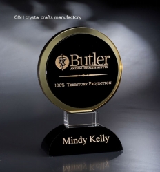 crystal trophy and award